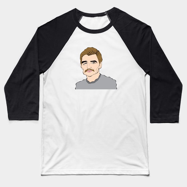 PEDRO PASCAL FAN ART!! Baseball T-Shirt by cartoonistguy